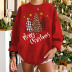 Merry Christmas printed sweatshirt nihaostyles clothing wholesale NSMAD76948