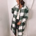 women s loose button plaid long-sleeved long shirt nihaostyles clothing wholesale NSKL76271