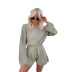 women s knit loose round neck lantern sleeve jumpsuit nihaostyles clothing wholesale NSKL76277