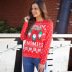 Women s Christmas Printed Long Sleeve Fleece Sweatershirt nihaostyles clothing wholesale NSHYG76287