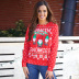 Women s Christmas Printed Long Sleeve Fleece Sweatershirt nihaostyles clothing wholesale NSHYG76287