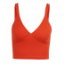 Pure color V-neck short small sling top wholesale clothing vendor Nihaostyles NSXPF71592