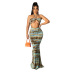women s Slim sling featured printed dress nihaostyles clothing wholesale NSXPF71603