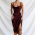 women s Split satin dress nihaostyles clothing wholesale NSXPF71613