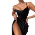 women s Split satin dress nihaostyles clothing wholesale NSXPF71613