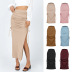 Pleated Lace Long Skirt NSLDY76299