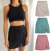 High Waist Corduroy Solid Color Split A-Line Skirt NSLDY76310