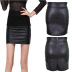 Plus Size Imitation Leather Short Skirt NSLDY76311