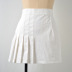 Solid Color Pleated High Waist Zipper Skirt NSLDY76320