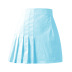 Solid Color Pleated High Waist Zipper Skirt NSLDY76320
