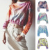tie-dye printing long-sleeved pullover sweatshirt Nihaostyles wholesale clothing vendor NSLDY76329