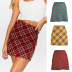 fashion plaid zipper skirts Nihaostyles wholesale clothing vendor NSLDY76330
