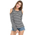round neck strapless T-shirt Nihaostyles wholesale clothing vendor NSLDY76331