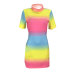 rainbow gradient sexy dress Nihaostyles wholesale clothing vendor NSOJS76427