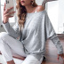 long-sleeved round neck loose t-shirt Nihaostyles wholesale clothing vendor NSDF76450