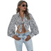Leopard Long Sleeve Print Short Shirt Nihaostyles wholesale clothing vendor NSCX76461