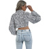 Leopard Long Sleeve Print Short Shirt Nihaostyles wholesale clothing vendor NSCX76461