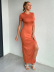 pure color simple split long dress Nihaostyles wholesale clothing vendor NSYI76472
