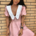 retro V-shaped doll collar polka dot puff sleeve short dress Nihaostyles wholesale clothing vendor NSMI76478