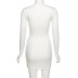 short-sleeved V-neck straps slim waist dress Nihaostyles wholesale clothing vendor NSDLS76561