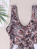 print leopard print sexy hollow double shoulder strap one-piece swimsuit Nihaostyles wholesale clothing vendor NSDYS76567