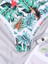leaf print halter one-piece swimsuit Nihaostyles wholesale clothing vendor NSDYS76572