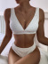 solid color hollow halter strap swimsuit set Nihaostyles wholesale clothing vendor NSDYS76587