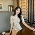 long waist thin floral dress Nihaostyles wholesale clothing vendor NSFYF76630