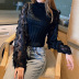 long-sleeved chiffon design lantern-sleeved sweater Nihaostyles wholesale clothing vendor NSFYF76640