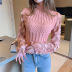 long-sleeved chiffon design lantern-sleeved sweater Nihaostyles wholesale clothing vendor NSFYF76640