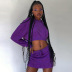 women s Long Sleeve Hoodie Short Skirt Suit nihaostyles clothing wholesale NSFR76699