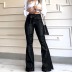 women s high-waist lace-up jeans nihaostyles clothing wholesale NSJY76716