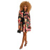  women s long-sleeved printed pleated shirt dress nihaostyles clothing wholesale NSXHX76753