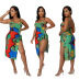 Women s Printed One-Piece Swimsuit nihaostyles clothing wholesale NSXHX76795