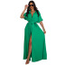 Green Loose Shirt Dress NSXHX76798