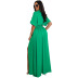 Green Loose Shirt Dress NSXHX76798