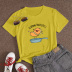 Cartoon creative stir-fried potatoes printing casual short-sleeved T-shirt nihaostyles clothing wholesale NSYAY76936