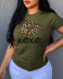 Printed Leopard Lips Female Round Neck T-Shirt wholesale clothing vendor Nihaostyles NSXPF71659
