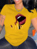 camiseta estampada con cuello redondo nihaostyles ropa al por mayor NSXPF71669