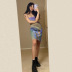 abstract printed mesh sexy dress wholesale Nihaostyles clothing vendor NSXPF71680