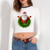long-sleeved long-sleeved Christmas print top wholesale Nihaostyles clothing vendor NSXPF71696
