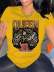 Camiseta estampada de niña con cuello redondo al por mayor vendedor de ropa de Nihaostyles NSXPF71736