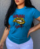 Lips Printed Round Neck T-Shirt wholesale Nihaostyles clothing vendor NSXPF71738
