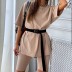 solid color loose T-shirt two-piece set wholesale Nihaostyles clothing vendor NSHML71808