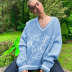 Loose V-Neck Pullover Knitted Sweater NSJIM72023