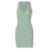 sexy v-neck zipper sleeveless dress wholesale clothing vendor Nihaostyles NSXPF71840