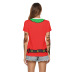 Red Bells Digital Print Christmas V-neck T-shirt wholesale clothing vendor Nihaostyles NSXPF71858