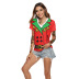 Red Bells Digital Print Christmas V-neck T-shirt wholesale clothing vendor Nihaostyles NSXPF71858