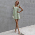 solid color ruffled sling dress wholesale clothing vendor Nihaostyles NSYYF71869