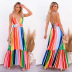 vestido de tira del arco iris de las mujeres nihaostyles ropa al por mayor NSSA71895